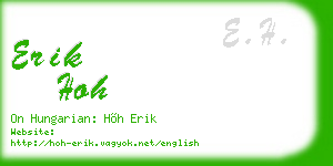 erik hoh business card